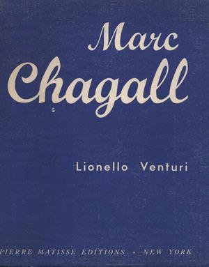 Item nr. 101072 MARC CHAGALL. Lionello Venturi