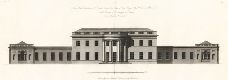 Item nr. 111836 North West Elevation of Castle Coole The Seat of The Right Honorable Viscount Belmore. The New Vitruvius Britannicus; Consisting of Plans and Elevations of Modern Buildings, Public and Private, Erected in Great Britain by the Most Celebrated Architects. George Richardson.