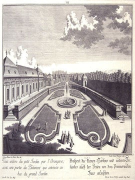 Item nr. 112264 Veue entiere du petit Jardin par l'Orangerie. Residences Memorables. Kleiner