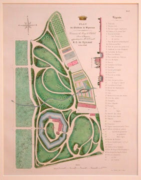 Item nr. 112276 Pl. 17. Plan du Château de Vigneaux situé Comune de Touy-le-Châtel… Les parcs et jardins. François Duvillers.