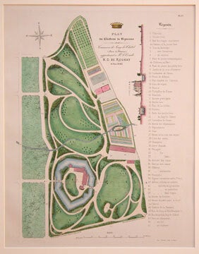 Pl. 17. Plan du Château de Vigneaux situé Comune de Touy-le-Châtel… Les parcs et jardins.