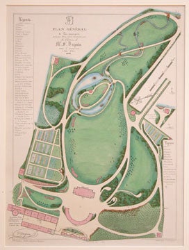 Pl. 2. Plan Général du Parc paysagiste potager, fleuriste, et dependanees du Château de Mr. F. Daguin... Les parcs et jardins.