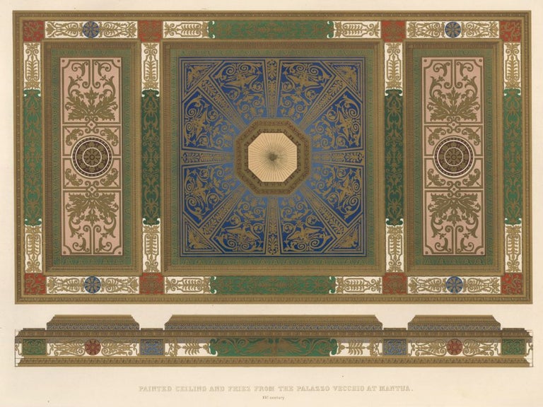 Item nr. 112406 Painted Ceiling and Frieze from the Palazzo Vecchio. Specimens of Ornamental Art. Lewis Gruner, Gruner.