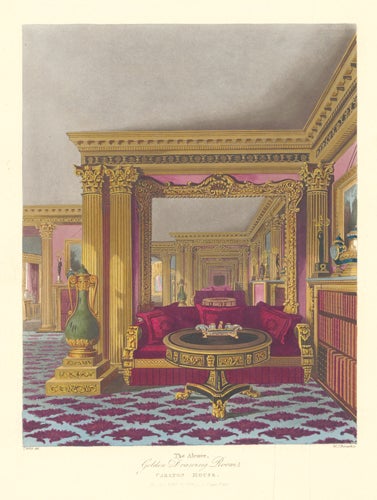 Item nr. 112429 The Alcove, Golden Drawing Room, Carlton House. The History of the Royal Residences. W. H. Pyne, Pyne.