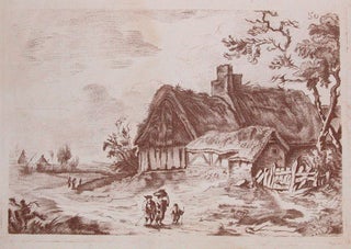 Landscape with barns.