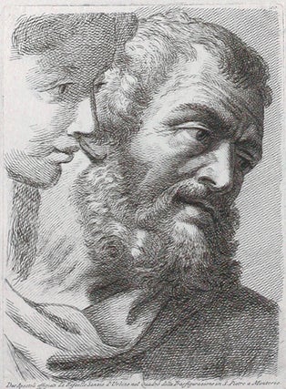 Due Apostoli .Quadro della Trasfigurazione in S. Pietro a Motorio. Recueil de Tetes Choises Personages.