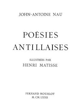Poesies Antillaises.