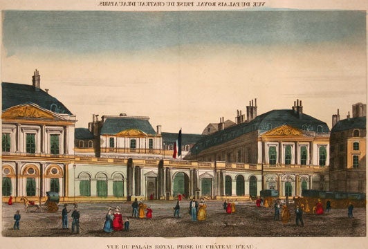 Item nr. 120897 Vue du Palais Royal Prise du Chateau d' Eau. French School.