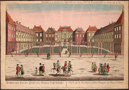Item nr. 120914 Vue de Loo la Residence et Pallais Champetre du Prince d'Oranie. Collections des Prospects. Johann Benedikt Winkler, German School.