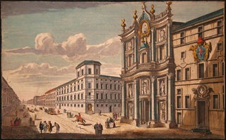 A view of St. Carlin's Church at the four Fountains at Rome.