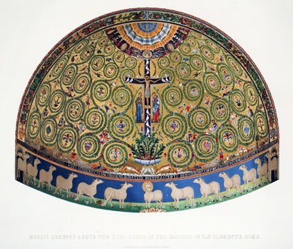 Item nr. 122416 Mosaic Lunette. Specimens of Ornamental Art. Lewis Gruner.