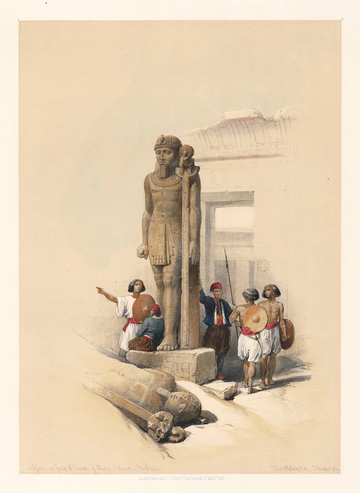 Item nr. 124053 Colossi at Wady Saboua. Egpyt and Nubia. David Roberts.