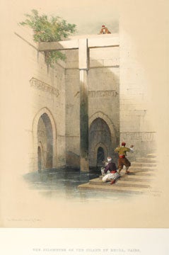 The Nilometer on the Island of Rhoda, Cairo. Egpyt and Nubia.