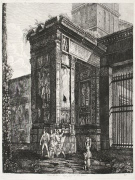 Veduta dell' Arco di Settimio Severo nel Foro Boario.