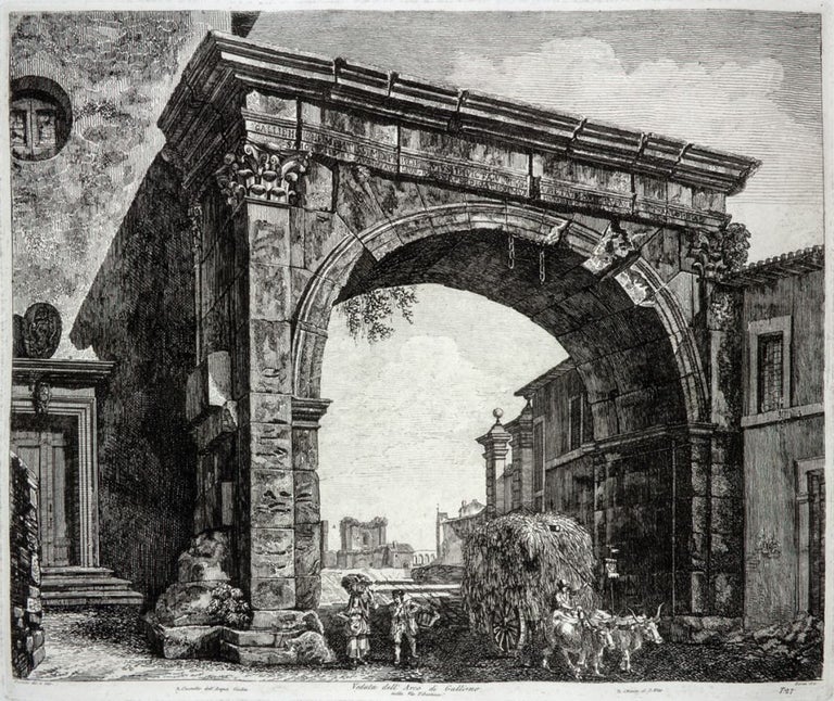 Item nr. 125259 Veduta dell'Arco di Gallieno. Luigi Rossini.