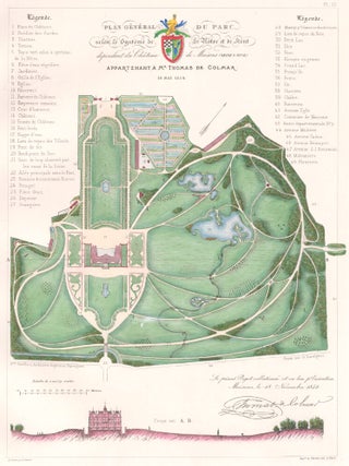 Item nr. 125969 Pl. 15. Plan Général du Parc Selon le Systéme de Le Nôtre et de Kent . . ....