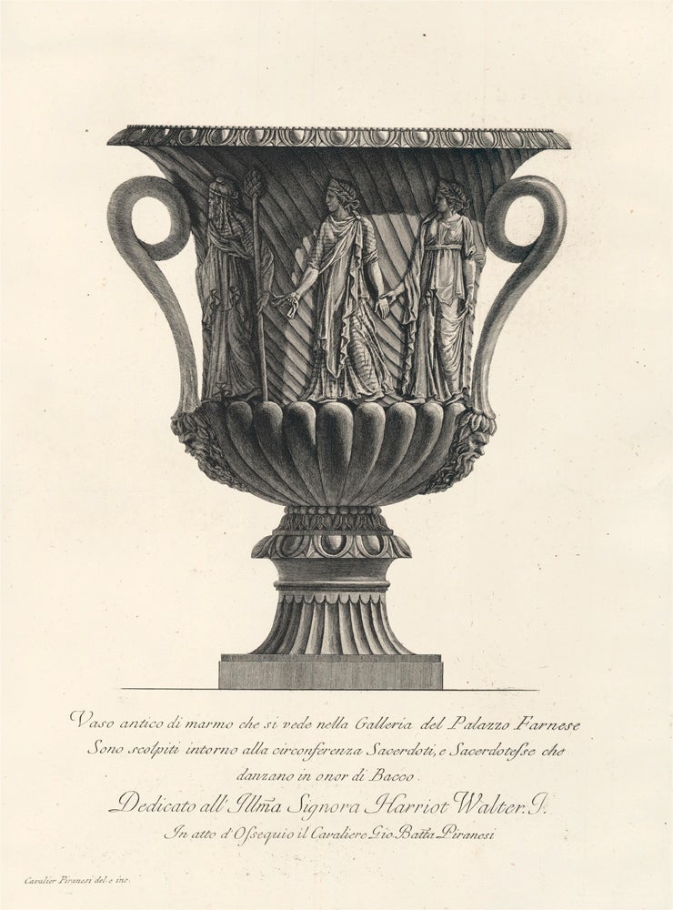 Item nr. 126020 Vaso antico di marmo che si vede nella Galleria del Palazzo Farnese. Giovanni Battista Piranesi.