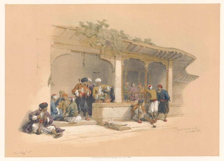 Item nr. 126174 The Coffee-Shop of Cairo. Egypt and Nubia. David Roberts.