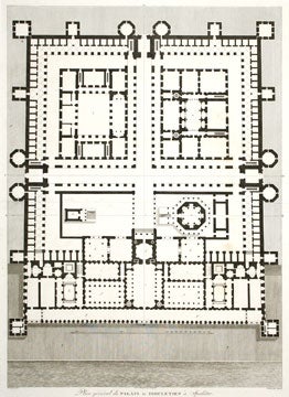 Plan General du Palais de Diocletien a Spalatro. Voyage Pittoresque et Historique de l'Istrie et de la Dalmatie.