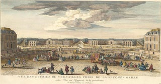 Item nr. 127075 Vue des Ecuries de Versailles Prise de la Seconde Grille. Maisons royales de...