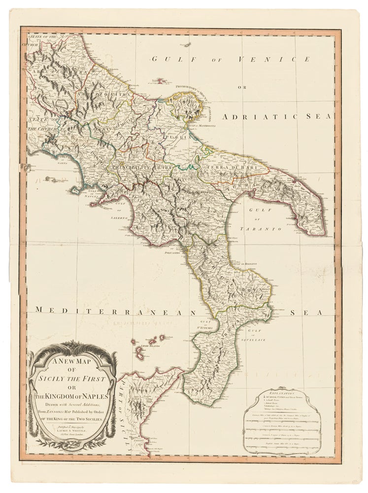 Item nr. 127513 24. Sicily the First or The Kingdom of Naples. A New Universal Atlas. Thomas Kitchin.