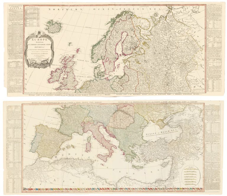 Item nr. 127518 4 & 5. Europe. A New Universal Atlas. Thomas Kitchin.