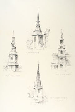 Item nr. 131147 Original drawings for Renaissance Architecture of England. Albert Thornton Bishop