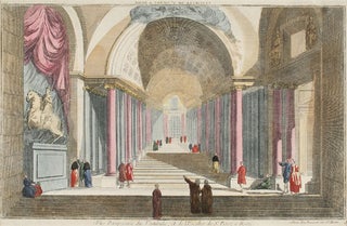 Vue Perspective du Vestibule, et de l'Escalier de St. Pierre a Rome.