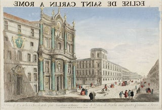 A View of St. Carlin's Church at the four Fountains at Rome.