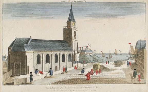 Item nr. 135792 Vue et Perspective d'un des cotes de l'Eglise de St. Dominic a Cadix. European School.