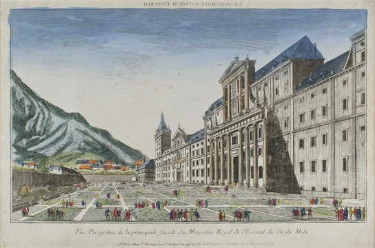 Item nr. 135797 Vue Perspective de la principale facade du Monastere Royal. French School.