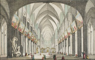 [Perspective view of the interior of Notre Dame Cathedral in Paris].