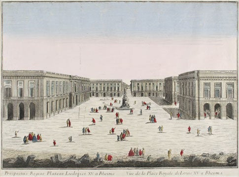 Item nr. 135865 Vue de la Place Royale de Louis XV a Rheims. European School.