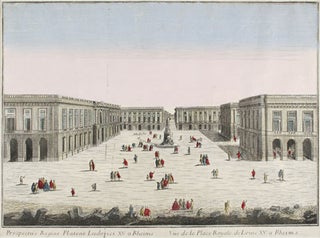 Vue de la Place Royale de Louis XV a Rheims.