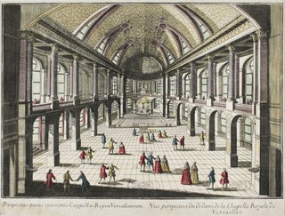 Vue perspective du de dans de la Chapelle Royale de Versailles.