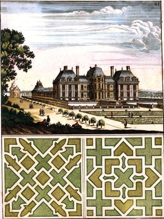 Item nr. 137968 Pl. 25. Ædes suburbicariæ de Rincii in Gallia. Architectura Curiosa Nova. Georg...