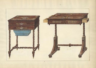 Sewing Table and Small Desk. Cabinet-maker's catalog of Charles X furniture.