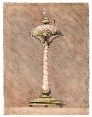 Item nr. 138681 Original watercolor design of an Art Nouveau lamp. R. Musy