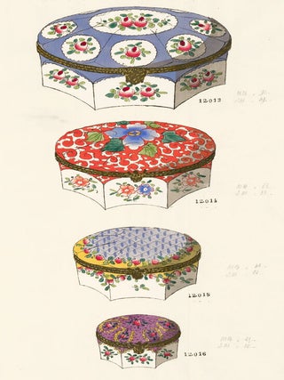 Item nr. 138782 06581. Jewelry box designs. Gabriel Fourmaintraux Porcelain Company