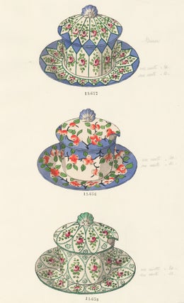 Item nr. 138783 Sugar bowl designs. Gabriel Fourmaintraux Porcelain Company