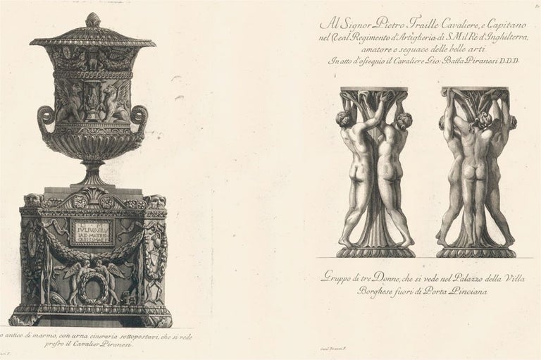 Item nr. 142784 Vaso antico di marmo, con urna cineraria & 80. Al Signor Pietro Traille. Giovanni Battista Piranesi.