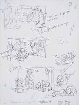 Notes in Hand. ORIGINAL PUBLISHER'S MAQUETTE.