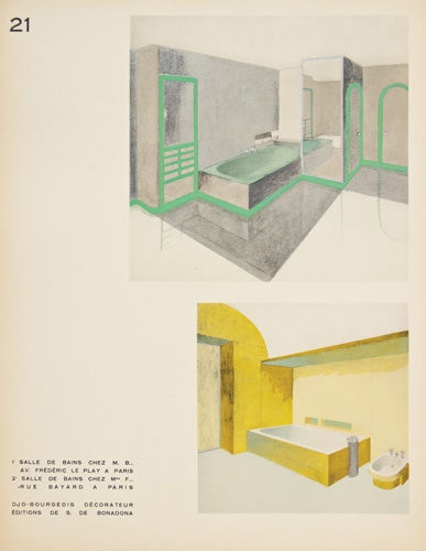 Item nr. 150035 21. Salle de Bains (Bathrooms). Décoration moderne dans l'intérieur. Henry Delacroix.