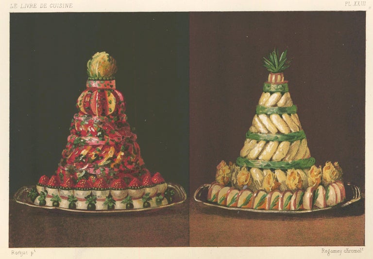 Item nr. 150458 Pl. XXIII. Salade de Homards [Lobster Salad]. Mayonnaise de Filets de Sole. Le Livre De Cuisine. Eugene Ronjat, Jules Gouffe.