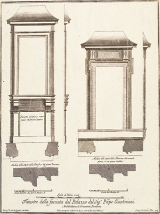 Finestra della facciata del Palazzo del sig. Pñpe Giustiniani. Studio d'architettura Civile Sopra Gli Ornamenti di Porte e Finestre
