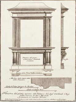 Item nr. 152131 Finestra del piano terreno del Palazzo del Sig. Cardinale Chigi nella Piazzo di...