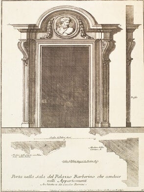Item nr. 152139 Porta nella sala del Palazzo Barberino che conduce nelli Appartamenti. Studio...