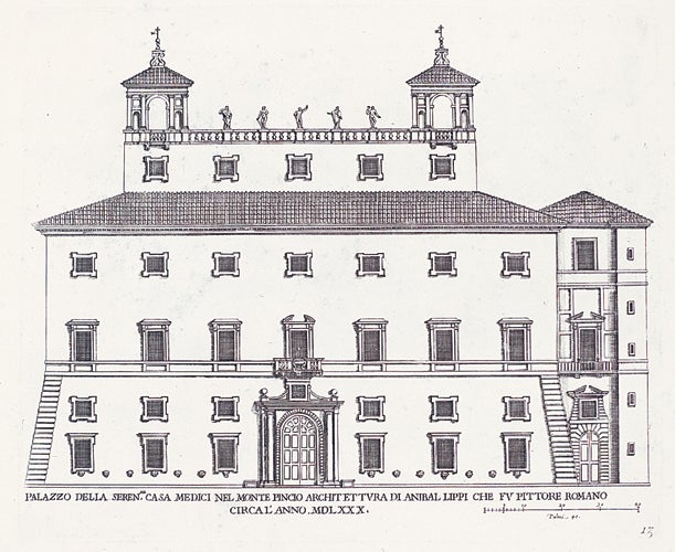 Item nr. 152147 Palazzo della Seren Casa Medici nel Monte Pincio. Palazzi di Roma de Piu Celebri Architetti. Pietro Ferrerio.