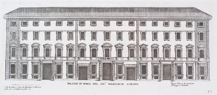 Item nr. 152159 Palazzo in Roma del Sig. Marchese Corsini. Palazzi di Roma de Piu Celebri Architetti. Pietro Ferrerio.