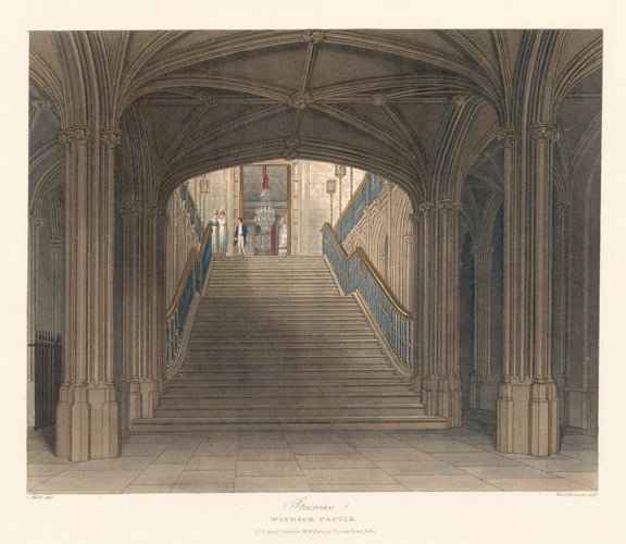 Item nr. 152455 Staircase, Windsor Castle. The History of the Royal Residences. W. H. Pyne, Pyne.